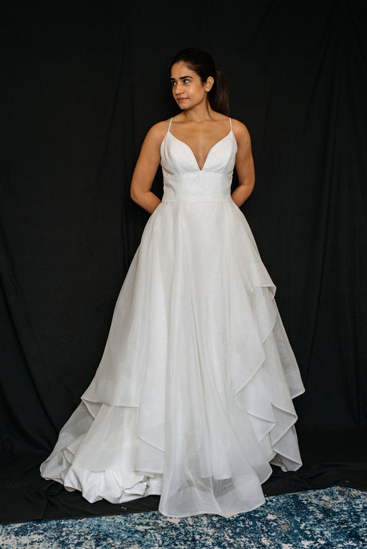 Dress 3122: EcoChic Bridal + Blush by Hayley Paige "Halsey" waist 31