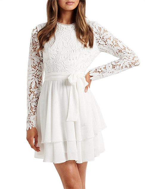 Dress: 2613  Forever New "Sansa Lace Skater Mini Dress" Waist: 26