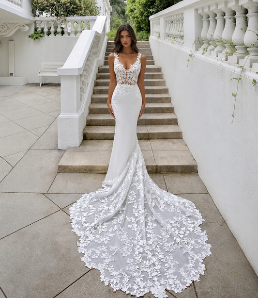 Dress: 3204 Blue by Enzoani “Malia” Waist: 32