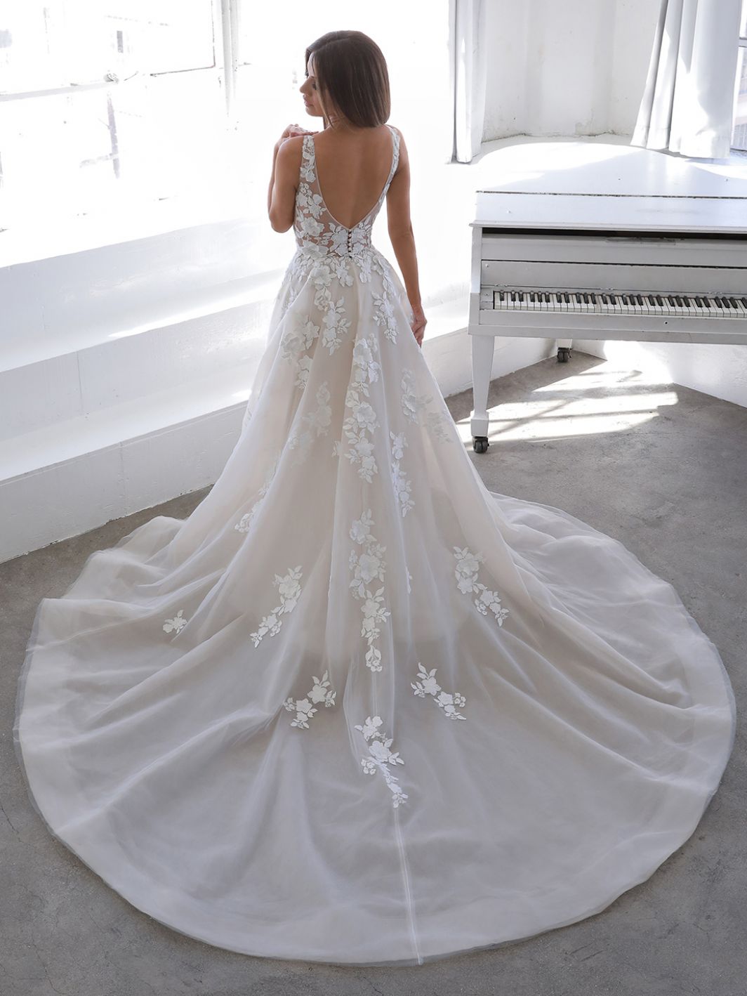 New Dress: 3024 Blue by Enzoani “Nala” Waist: 30