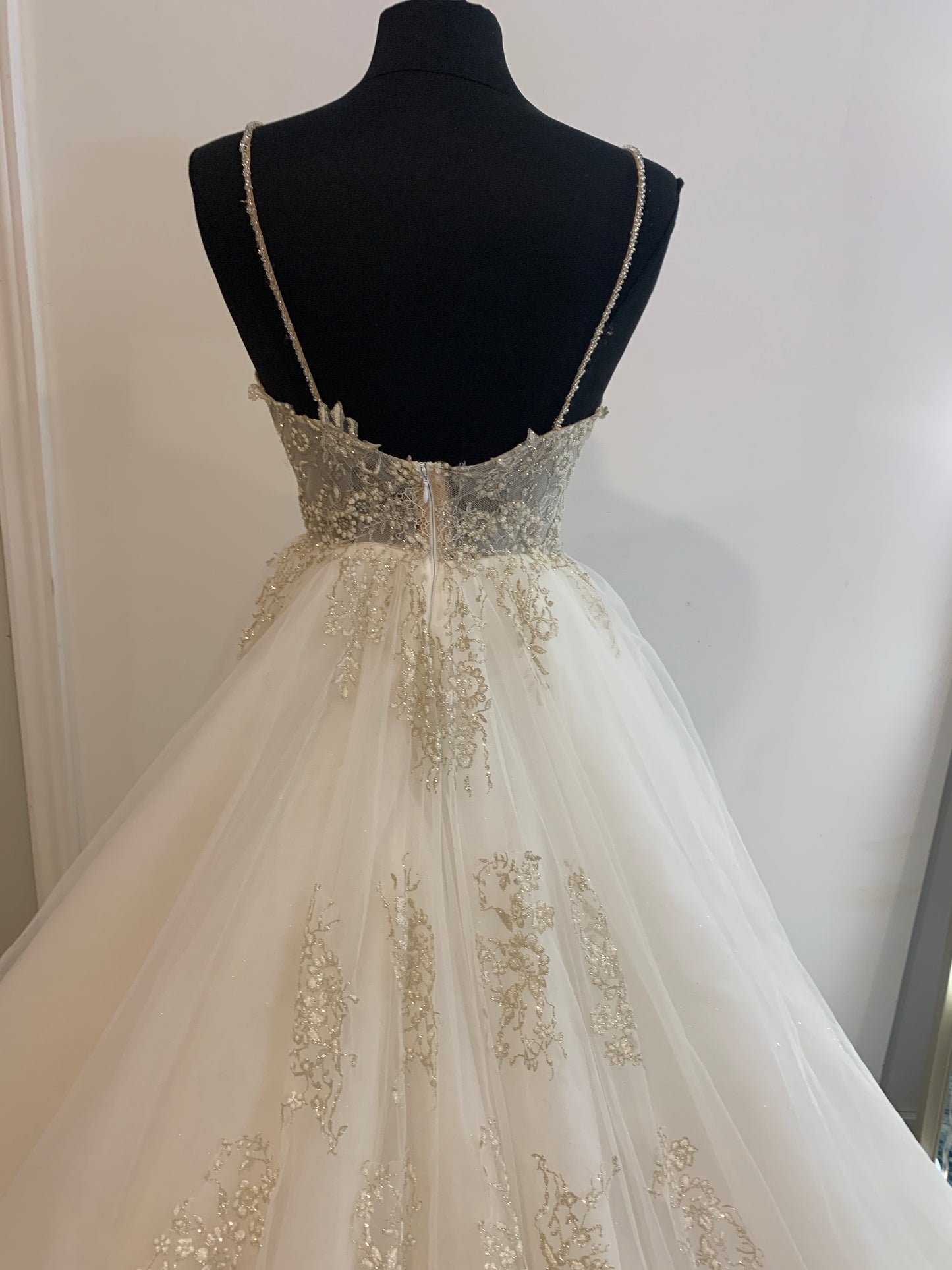 Dress 2834: Gold Sparkle Gown waist 28