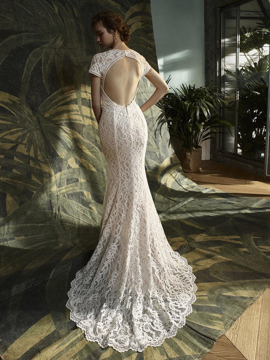 Dress 2817: Blue by Enzoani "Keaton" waist 28