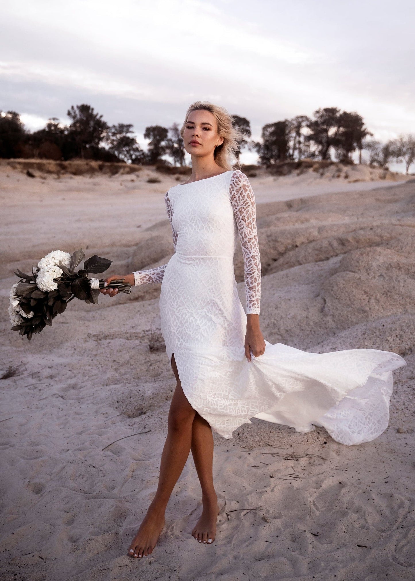 Dress 3037: Wear Your Love "Faith" waist 30 in cream