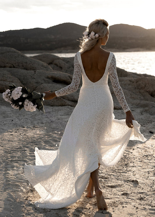 Dress 3037: Wear Your Love "Faith" waist 30 in cream