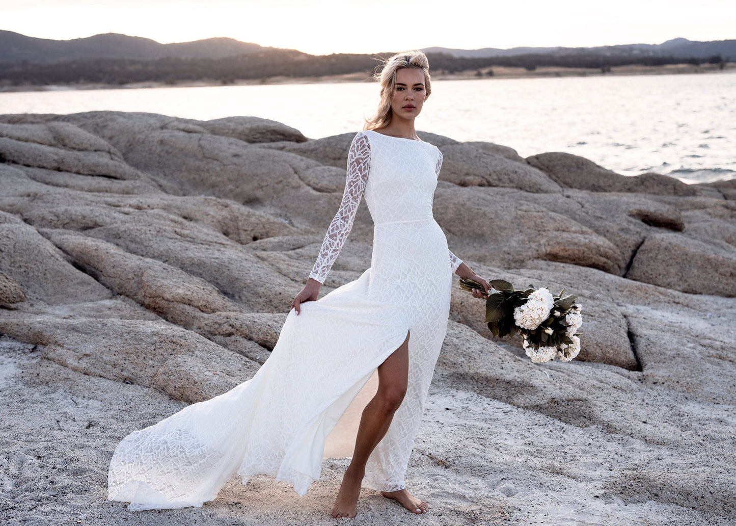 Dress 3037: Wear Your Love "Faith" waist 30 in cream