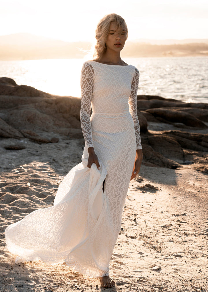 Dress 3037: Wear Your Love "Faith" waist 30 in cream