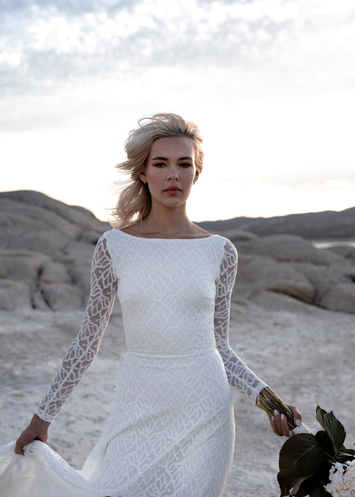 Dress 3037: Wear Your Love "Faith" waist 30 in cream
