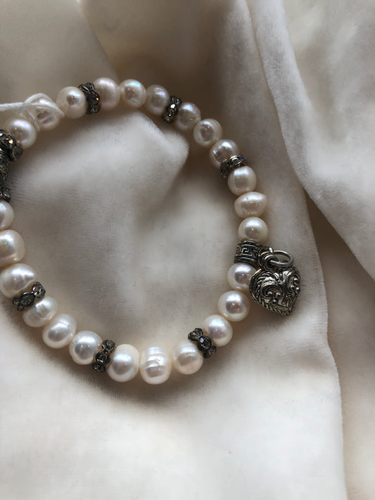 Pearl Charm Bracelet