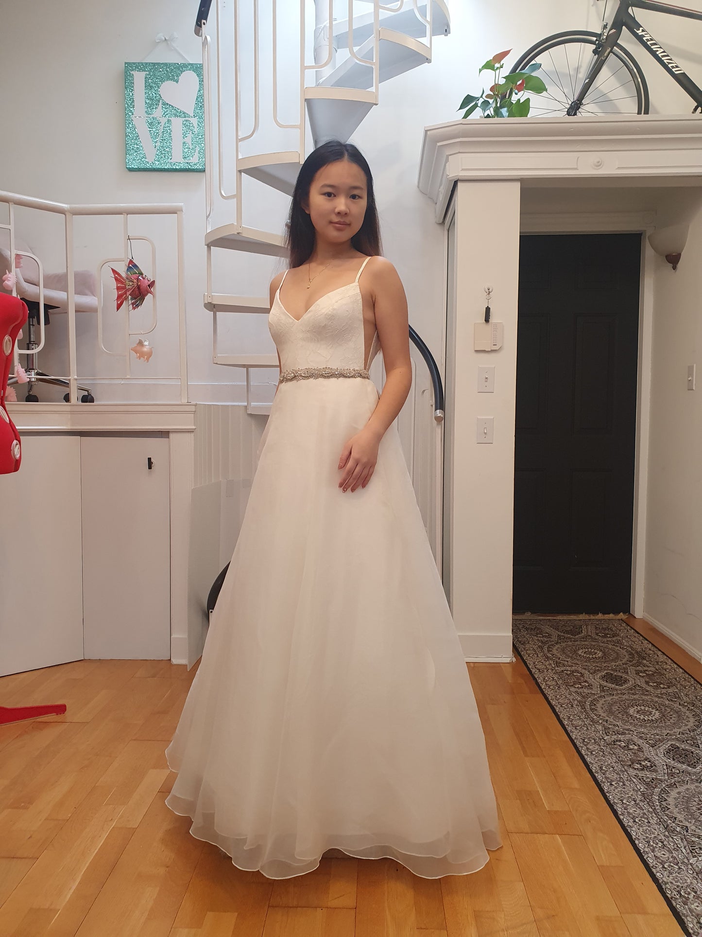 Dress 2602: Julia Cork and EcoChic Bridal waist 26