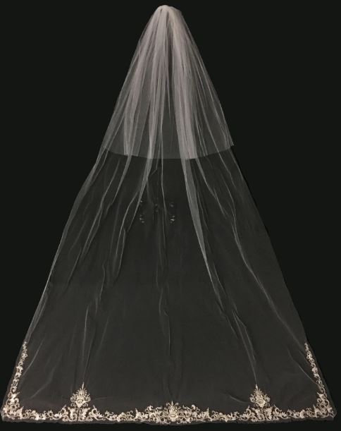 Veil V707: Rivini Beaded Cathedral Veil