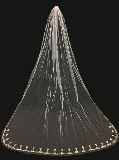 Veil V711: Rivini Beaded Cathedral veil