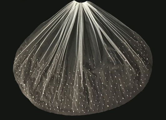 Veil V718: Rivini Beaded Fingertip veil