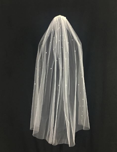 Veil V719: Rivini Beaded Fingertip veil