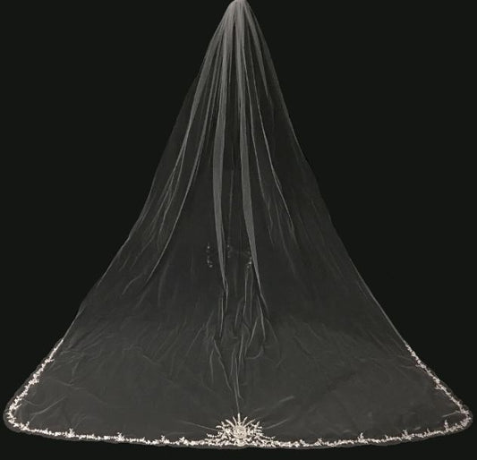 Veil V721: Rivini Beaded Cathedral veil