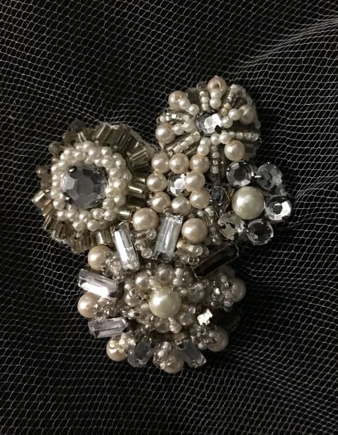 Veil V722: Rivini Beaded Fingertip veil