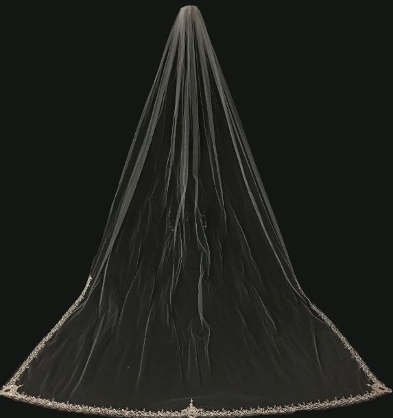 Veil V724: Rivini Beaded Cathedral veil