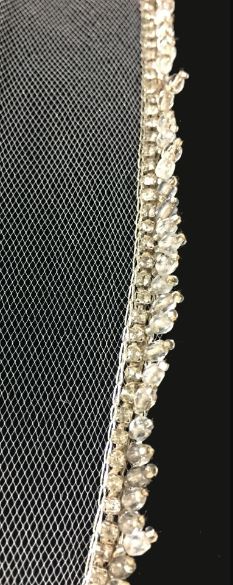 Veil V726: Rivini Beaded Waltz veil