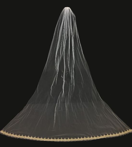 Veil V727: Rivini Beaded Cathedral veil