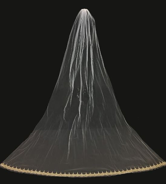 Veil V727: Rivini Beaded Cathedral veil
