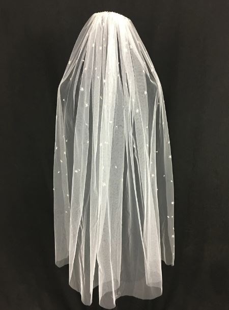 Veil V731: Rivini Beaded Fingertip veil