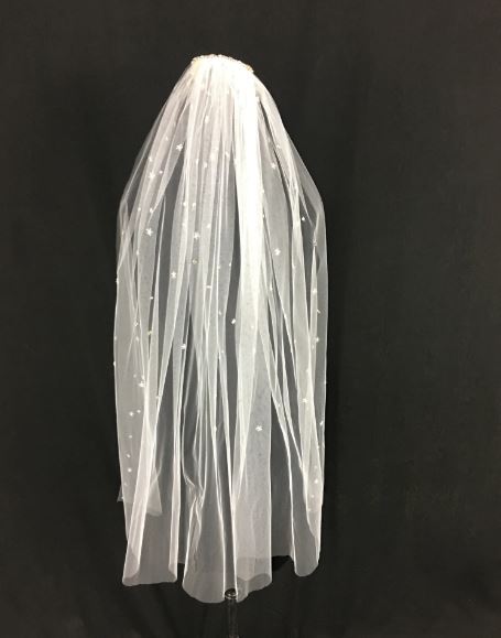 Veil V732: Rivini Beaded Fingertip veil