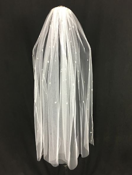 Veil V733: Rivini Beaded Fingertip veil