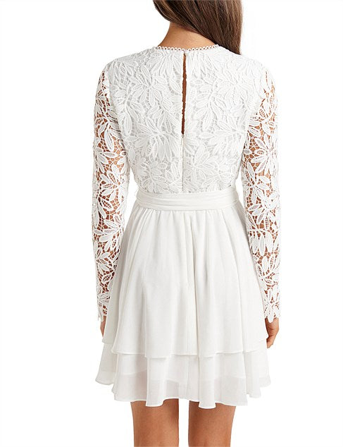 Dress: 2613  Forever New "Sansa Lace Skater Mini Dress" Waist: 26