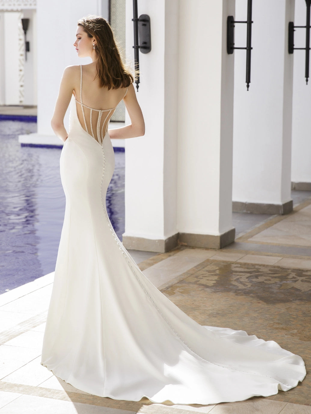 New Dress: 3201  Blue by Enzoani “Roshana” Waist: 32