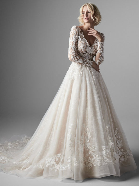 Dress: 2744 Sottero & Midgley “Zander” Waist: 27