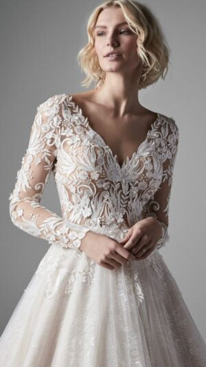 Dress: 2744 Sottero & Midgley “Zander” Waist: 27