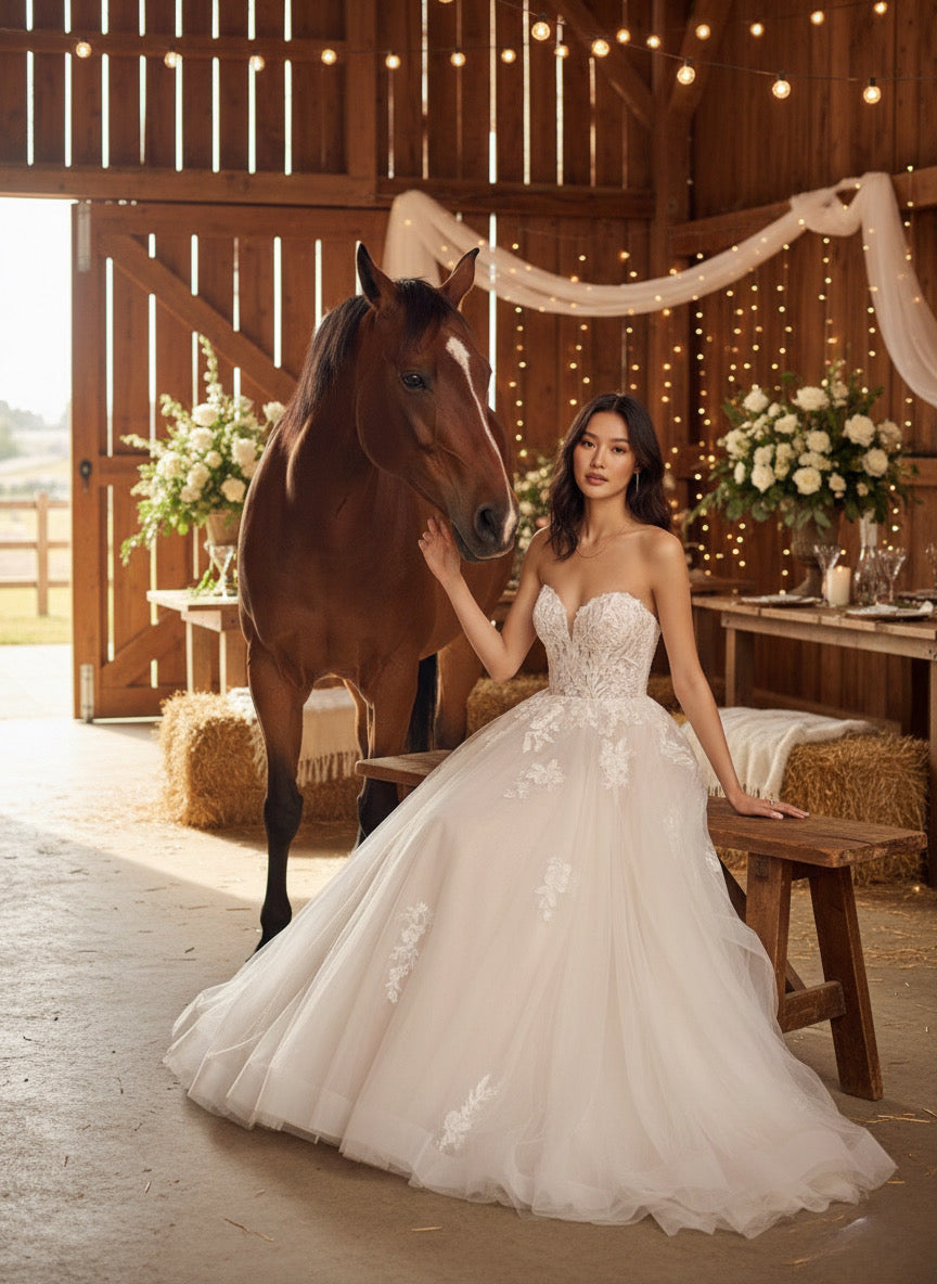 New Dress: 2069 Maggie Sottero “Indiana” Waist: 31