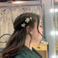 White and Gold Floral Hair Accessories
