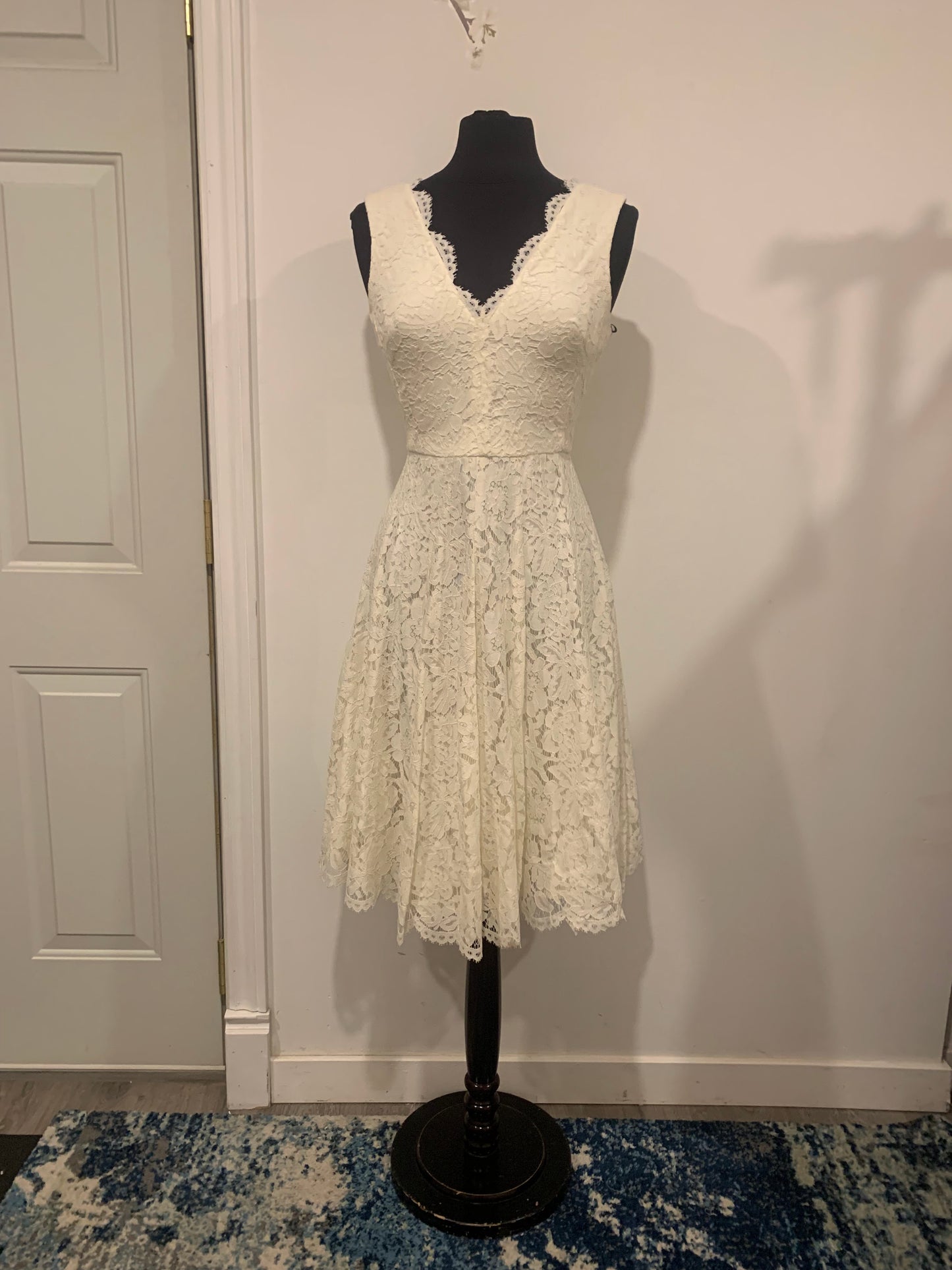 Dress 3412: Vera Wang Short Lace waist 34