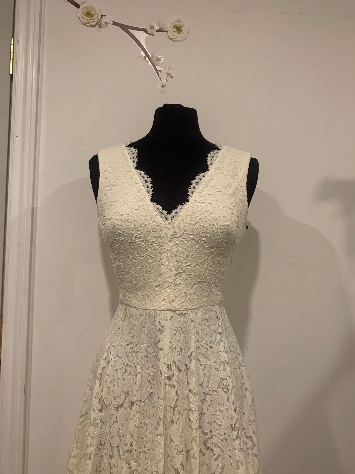 Dress 3412: Vera Wang Short Lace waist 34