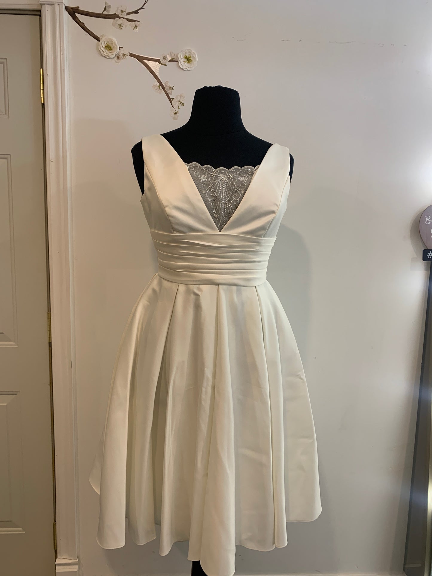 Dress 3420: David's Bridal "V3848" waist 34 shortened