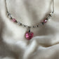 Pink Crystal Heart Necklace