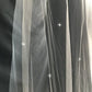 Veil 610b: Cut edge cathedral veil with scattered Swarovski crystals