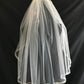 Veil 120: Organza ribbon 5/8" edge veil fingertip length 1 tier