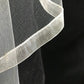 Veil 120: Organza ribbon 5/8" edge veil fingertip length 1 tier