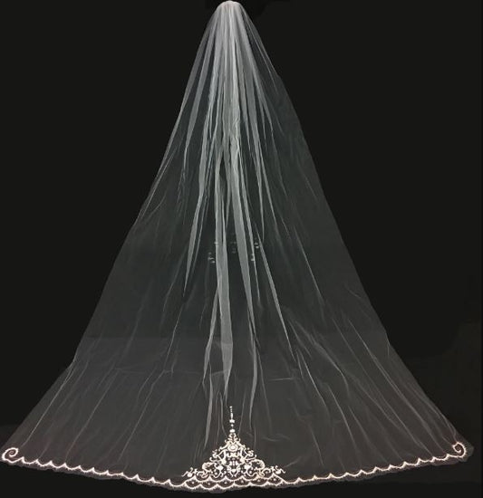 Veil V700: Rivini Beaded Cathedral veil