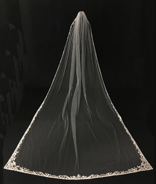 Veil V705: Rivini Beaded Cathedral veil