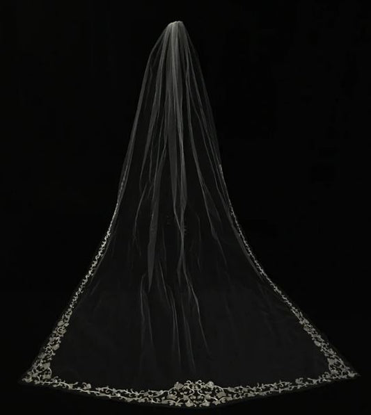 Veil V709: Rivini Beaded Cathedral veil