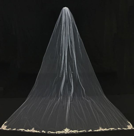 Veil V712: Rivini Beaded Cathedral veil