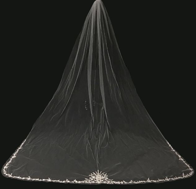 Veil V721: Rivini Beaded Cathedral veil