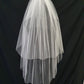 Veil 100: Cut edge veil fingertip length 1 tier