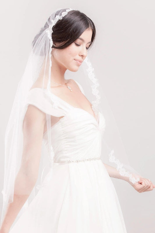 Veil 600a: Laura Jayne "Nathale" cathedral length with juliet cap