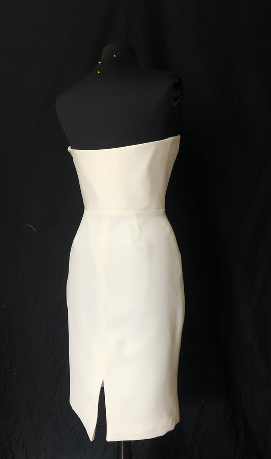 Dress 952: EcoChic Bridal silk crepe dress waist 28