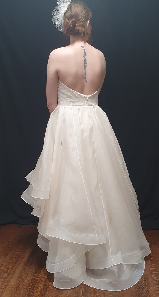 Dress 973: EcoChic Bridal "Calliope" hi-low waist 30