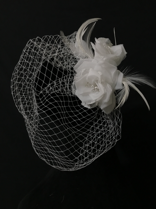 Birdcage 55: Net with Organza and Lace Flowers