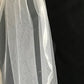 Veil 120: Organza ribbon 5/8" edge veil fingertip length 1 tier